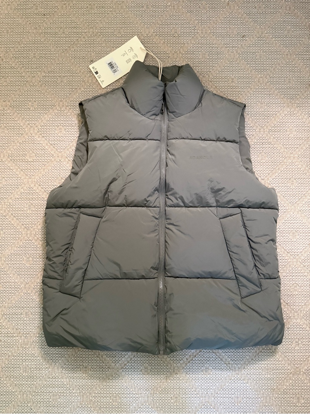 Adanola Women's Sage Green Oversized Quilted Puffer Vest